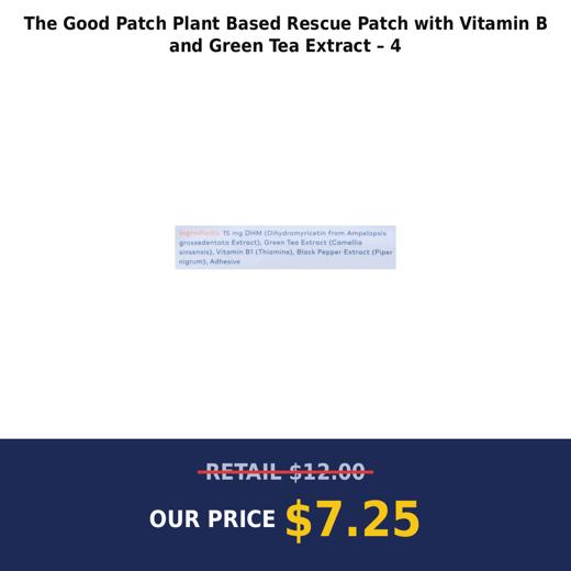 The Good Patch Plant Based Rescue Patch with Vitamin B and Green Tea Extract – 4