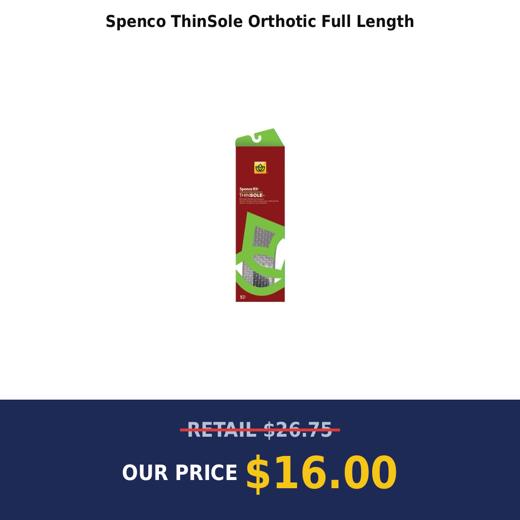 Spenco ThinSole Orthotic Full Length