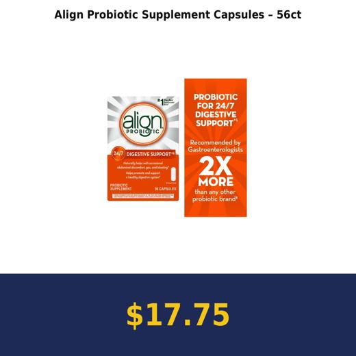 Align Probiotic Supplement Capsules – 56ct