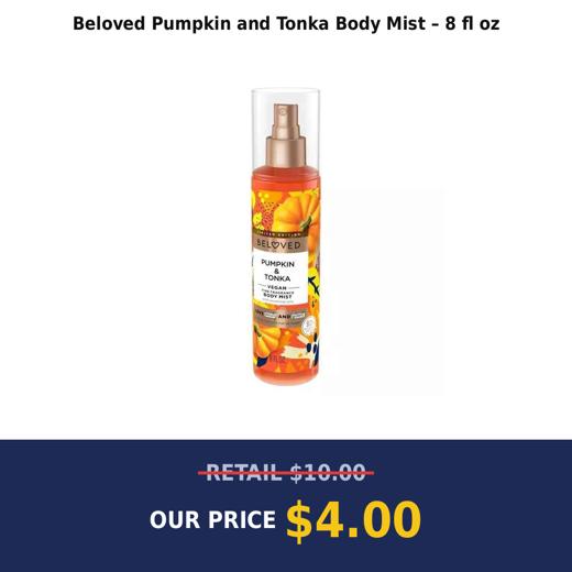 Beloved Pumpkin and Tonka Body Mist – 8 fl oz