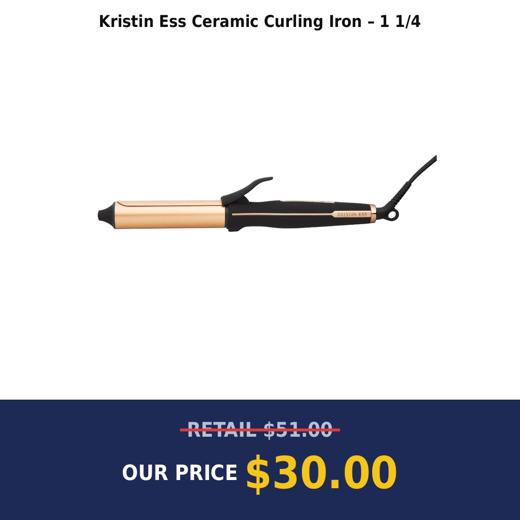 Kristin Ess Ceramic Curling Iron – 1 1/4