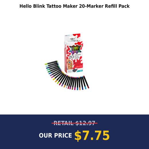 Hello Blink Tattoo Maker 20-Marker Refill Pack
