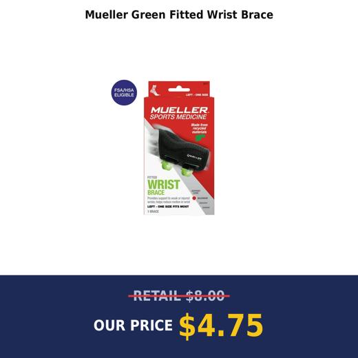 Mueller Green Fitted Wrist Brace