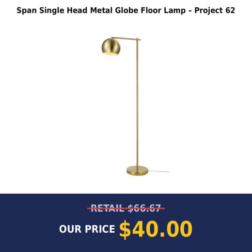 Span Single Head Metal Globe Floor Lamp – Project 62