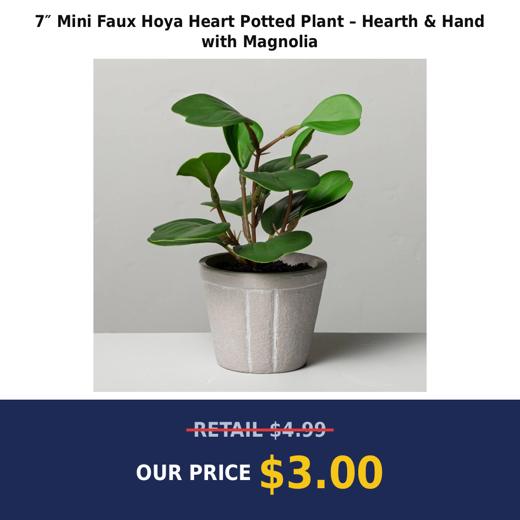 7″ Mini Faux Hoya Heart Potted Plant – Hearth & Hand with Magnolia