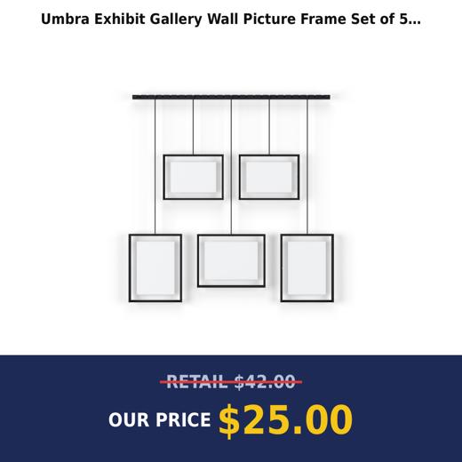 Umbra Exhibit Gallery Wall Picture Frame Set of 5