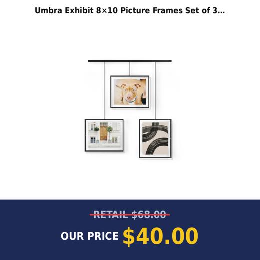 Umbra Exhibit 8×10 Picture Frames Set of 3