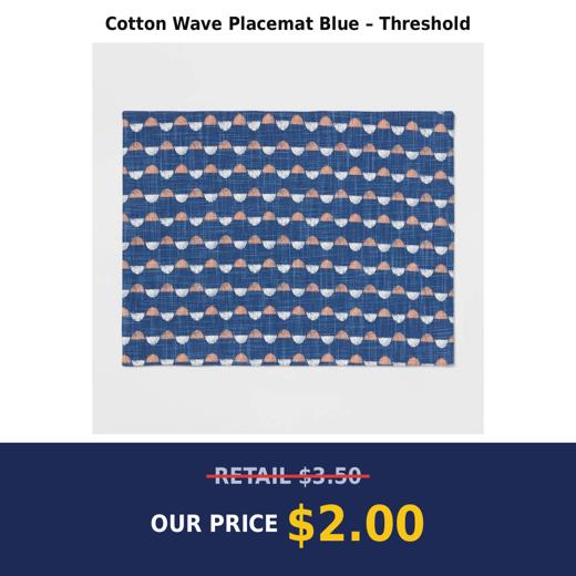 Cotton Wave Placemat Blue – Threshold
