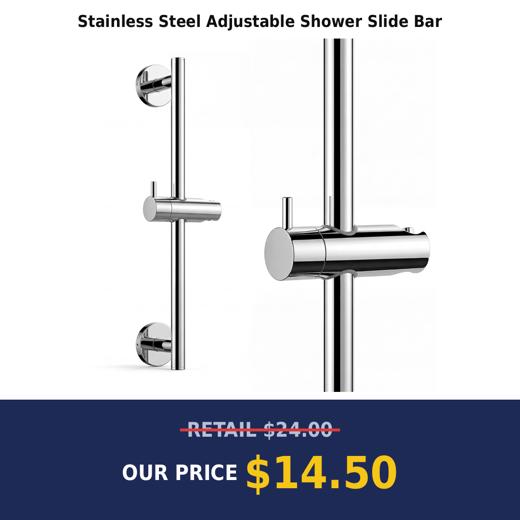 Stainless Steel Adjustable Shower Slide Bar
