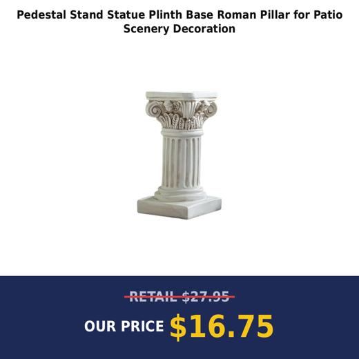 Pedestal Stand Statue Plinth Base Roman Pillar for Patio Scenery Decoration
