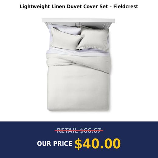 Lightweight Linen Duvet Cover Set – Fieldcrest