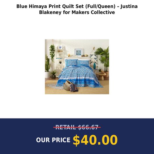 Blue Himaya Print Quilt Set (Full/Queen) – Justina Blakeney for Makers Collective