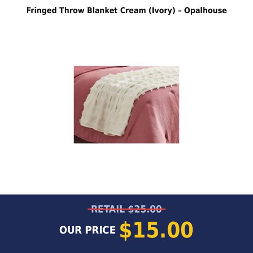 Fringed Throw Blanket Cream (Ivory) – Opalhouse