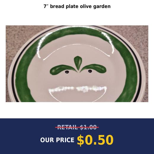 7″ bread plate olive garden