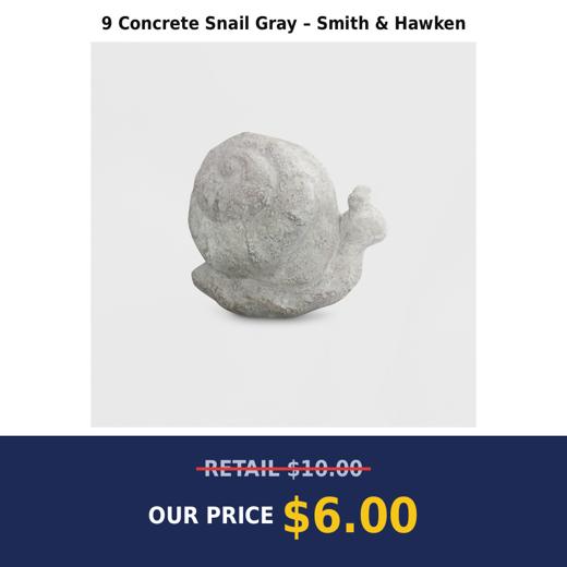 9 Concrete Snail Gray – Smith & Hawken