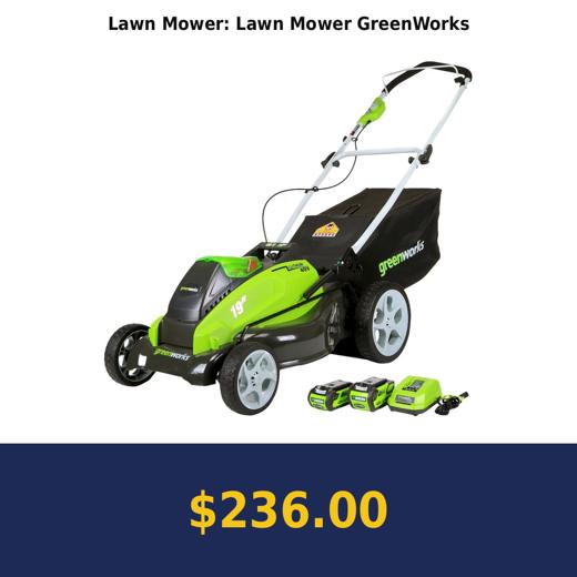 Lawn Mower: Lawn Mower GreenWorks