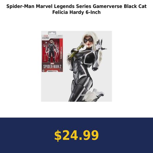 Spider-Man Marvel Legends Series Gamerverse Black Cat Felicia Hardy 6-Inch