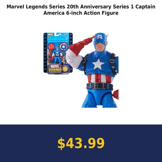 Marvel Legends Series 20th Anniversary Series 1 Captain America 6-inch Action Figure