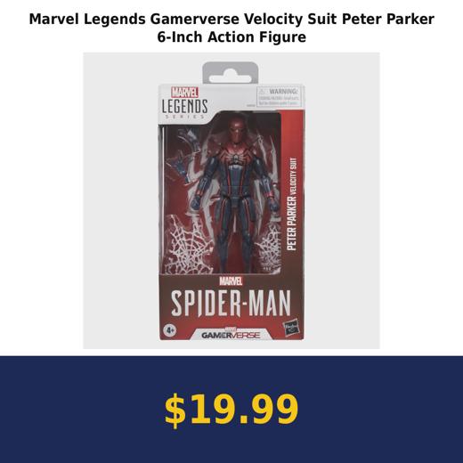 Marvel Legends Gamerverse Velocity Suit Peter Parker 6-Inch Action Figure