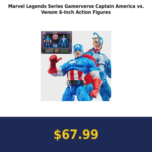Marvel Legends Series Gamerverse Captain America vs. Venom 6-Inch Action Figures