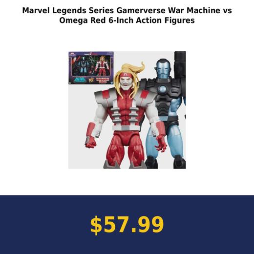 Marvel Legends Series Gamerverse War Machine vs Omega Red 6-Inch Action Figures