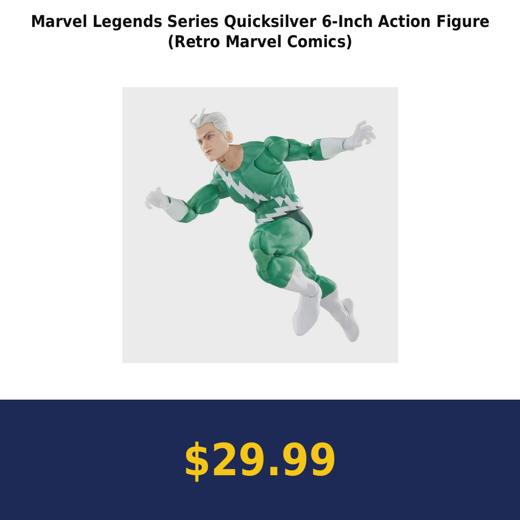 Marvel Legends Series Quicksilver 6-Inch Action Figure (Retro Marvel Comics)