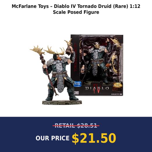 McFarlane Toys – Diablo IV Tornado Druid (Rare) 1:12 Scale Posed Figure