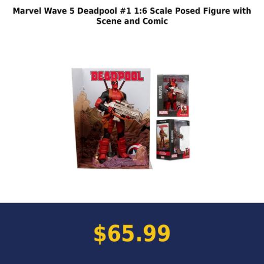 Marvel Wave 5 Deadpool #1 1:6 Scale Posed Figure with Scene and Comic