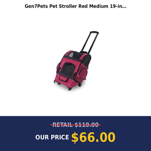 Gen7Pets Pet Stroller Red Medium 19-in