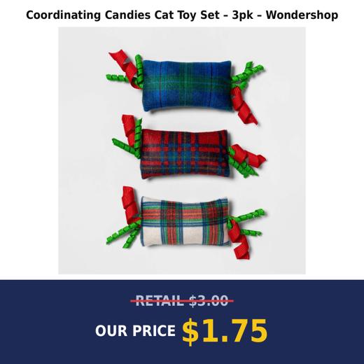Coordinating Candies Cat Toy Set – 3pk – Wondershop