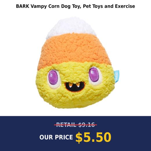 BARK Vampy Corn Dog Toy, Pet Toys and Exercise