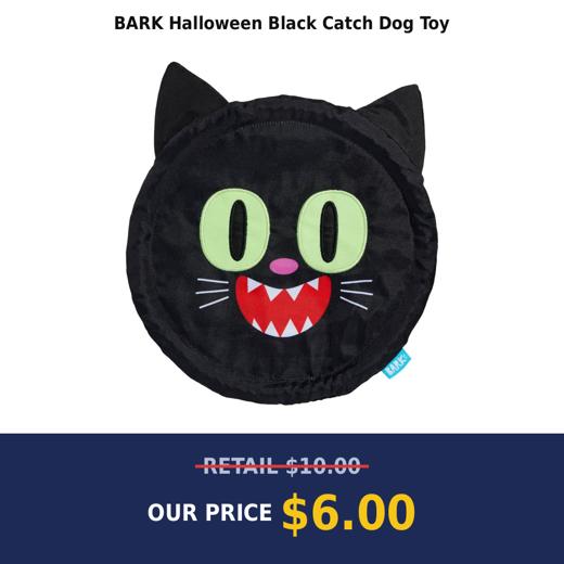 BARK Halloween Black Catch Dog Toy