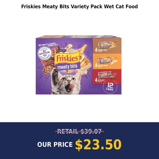Friskies Meaty Bits Variety Pack Wet Cat Food