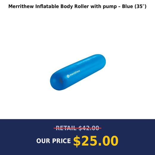 Merrithew Inflatable Body Roller with pump – Blue (35″)