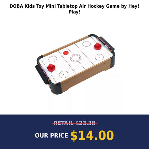 DOBA Kids Toy Mini Tabletop Air Hockey Game by Hey! Play!