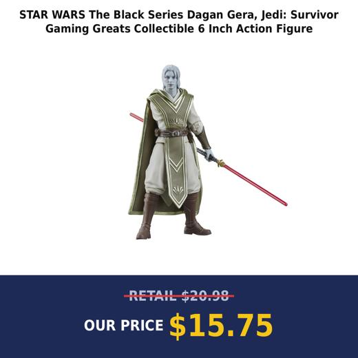 STAR WARS The Black Series Dagan Gera, Jedi: Survivor Gaming Greats Collectible 6 Inch Action Figure