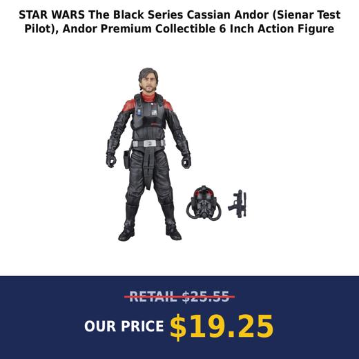 STAR WARS The Black Series Cassian Andor (Sienar Test Pilot), Andor Premium Collectible 6 Inch Action Figure