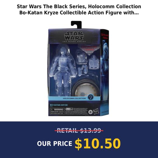 Star Wars The Black Series, Holocomm Collection Bo-Katan Kryze Collectible Action Figure with Holographic Disco That Lig