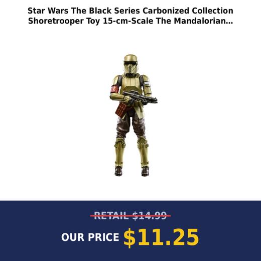 Star Wars The Black Series Carbonized Collection Shoretrooper Toy 15-cm-Scale The Mandalorian Collectible Action Figure,