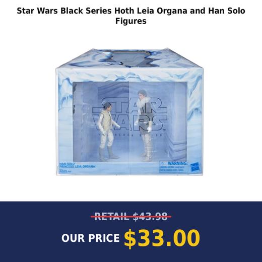 Star Wars Black Series Hoth Leia Organa and Han Solo Figures
