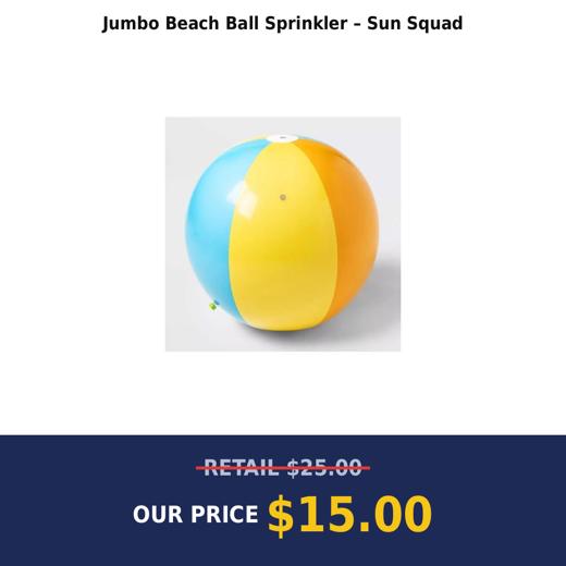 Jumbo Beach Ball Sprinkler – Sun Squad
