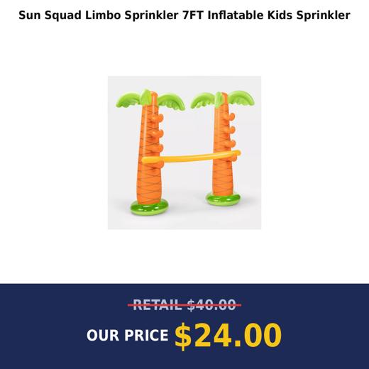 Sun Squad Limbo Sprinkler 7FT Inflatable Kids Sprinkler