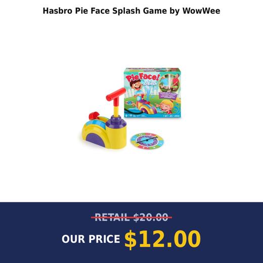 Hasbro Pie Face Splash Game by WowWee