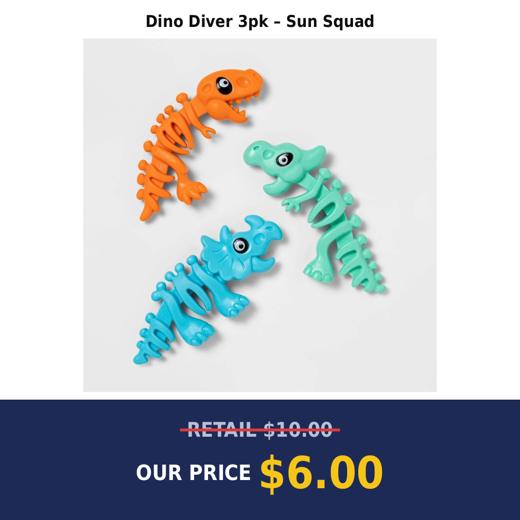 Dino Diver 3pk – Sun Squad