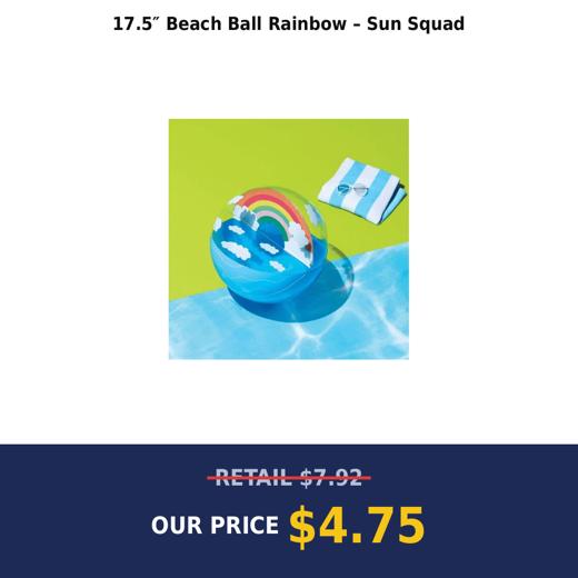 17.5″ Beach Ball Rainbow – Sun Squad
