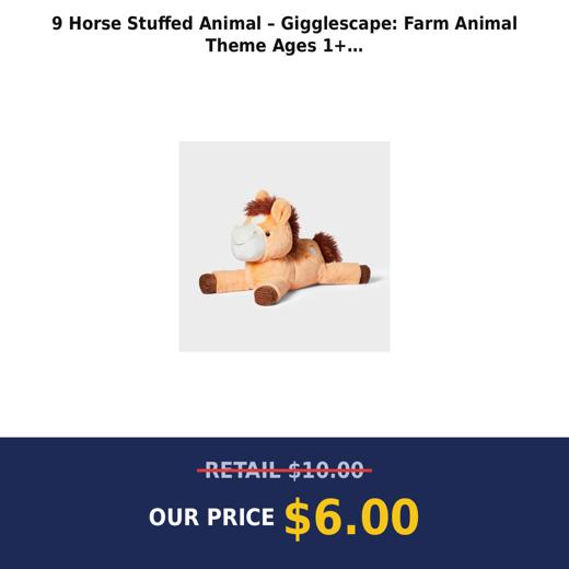 9 Horse Stuffed Animal – Gigglescape: Farm Animal Theme Ages 1+
