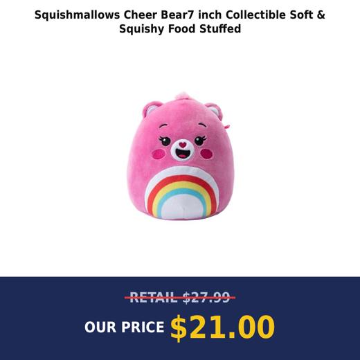 Squishmallows Cheer Bear7 inch Collectible Soft & Squishy Food Stuffed
