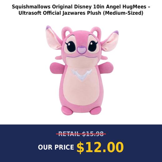 Squishmallows Original Disney 10in Angel HugMees – Ultrasoft Official Jazwares Plush (Medium-Sized)