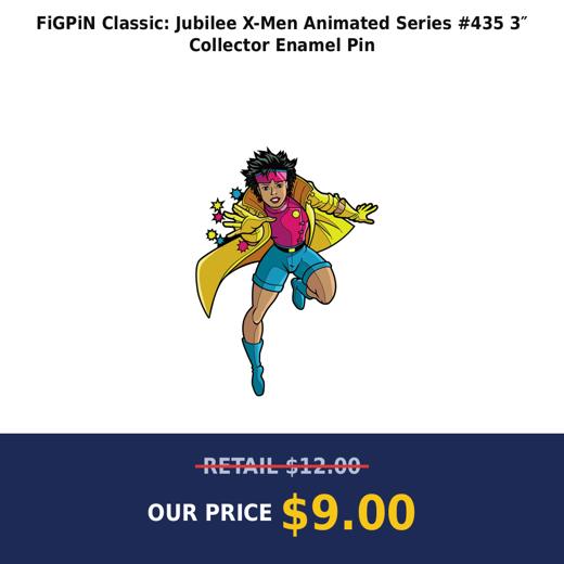 FiGPiN Classic: Jubilee X-Men Animated Series #435 3″ Collector Enamel Pin