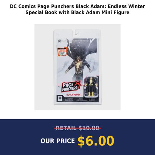 DC Comics Page Punchers Black Adam: Endless Winter Special Book with Black Adam Mini Figure